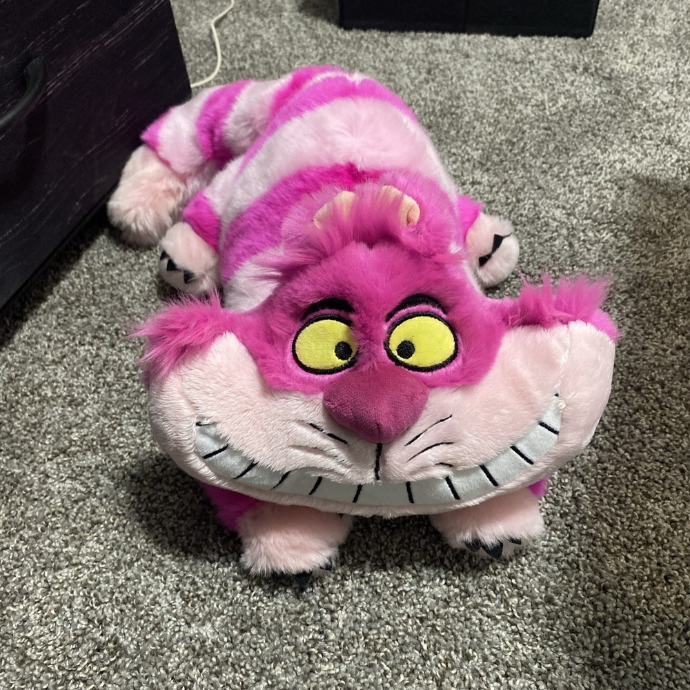 RARE Disney‎ Store Large Alice in Wonderland Cheshire Cat Plush 22"
